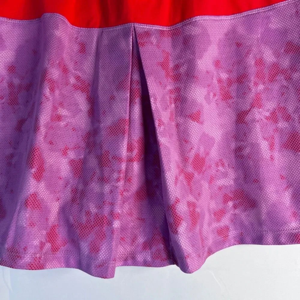 Adidas Two Tone Colorblock Front‎ Pleat Golf Skort Skirt Shorts Liner Size Large